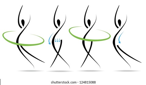 Perfect Body Silhouettes Stock Vector (Royalty Free) 179609675