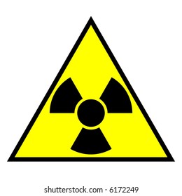 Perfect Radiation Hazard Symbol Isolated On Stock Illustration 6172249 ...