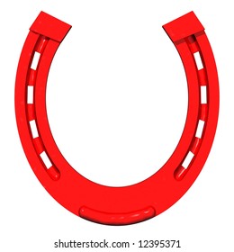 Perfect Red Horse Shoe Isolated On White