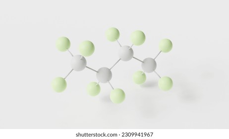perfluorobutane molecule 3d 