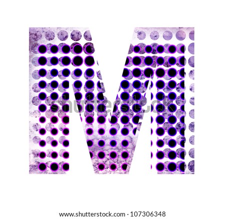perforated letter M