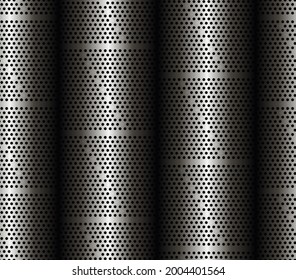 Perforated Metallic Foil Seamless Tile In Silver Black Shades