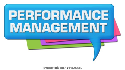 Performance Management Text Written Over Blue Stock Illustration ...