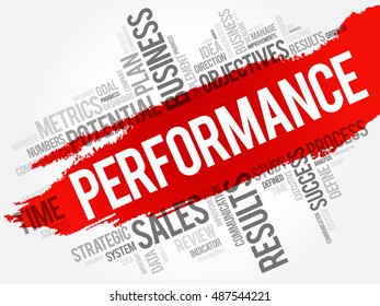 Performance Word Cloud Business Concept Stock Illustration 487544221 ...