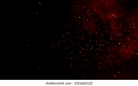Perftect fire particles embers background   Smoke fog misty texture overlays