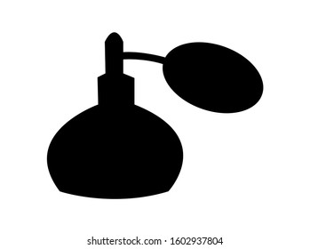 Perfume Bottle Silhouette On White Stock Illustration 1602937804