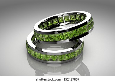 Peridot ring (high resolution 3D image)