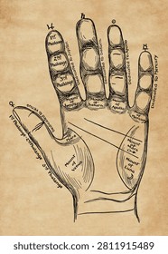 Perin's science of palmistry; a complete and authentic treatise (1902) vintage icon by Carl Louis Perin.