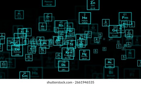Periodic table background illustration, Periodic table of the Elements - Chemistry, Background of the chemical elements of the periodic table.