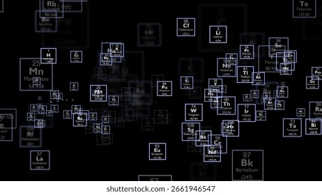 Periodic table background illustration, Periodic table of the Elements - Chemistry, Background of the chemical elements of the periodic table.