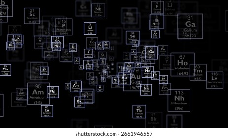 Periodic table background illustration, Periodic table of the Elements - Chemistry, Background of the chemical elements of the periodic table.