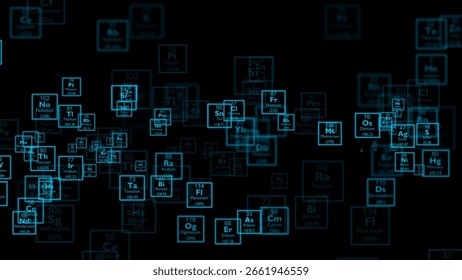 Periodic table background illustration, Periodic table of the Elements - Chemistry, Background of the chemical elements of the periodic table.