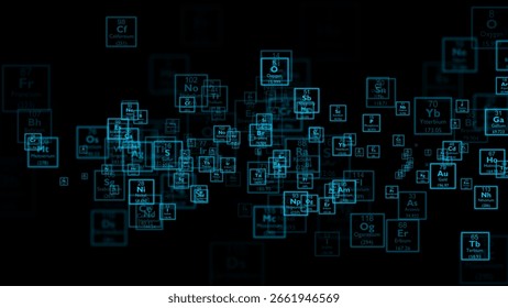 Periodic table background illustration, Periodic table of the Elements - Chemistry, Background of the chemical elements of the periodic table.