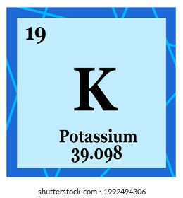 Periodic Table Element Potassium Stock Illustration 1992494306 ...