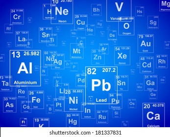 Periodic Table Of The Elements. Background Illustration 