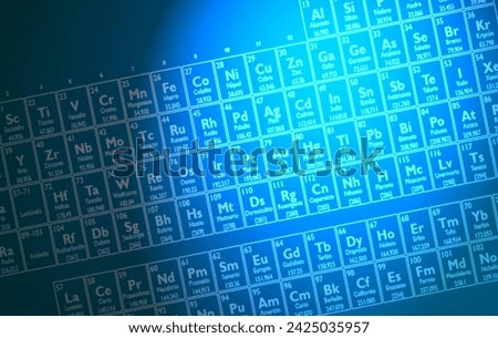 Periodic table of elements UV