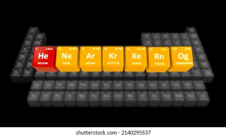 Periodic Table Function 3d Illustration