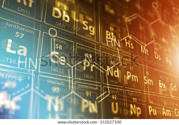 Periodic Table Science Concept 3D Rendered\
Illustration. Chemistry\
Theme.