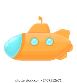 Icono del submarino Periscope. Caricatura del icono submarino Periscope para diseño web aislado sobre fondo blanco