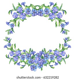 periwinkle flower clipart border