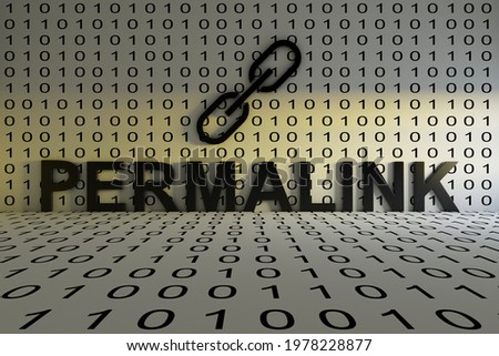 PERMALINK concept text sunlight 3D illustration