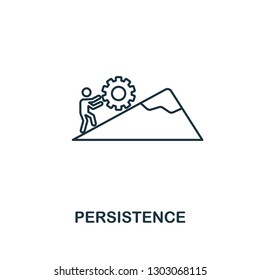 Persistence Icon. Thin Outline CreativePersistence Design From Soft Skills Collection. Web Design, Apps, Software And Print Usage.