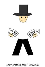 Person with cards