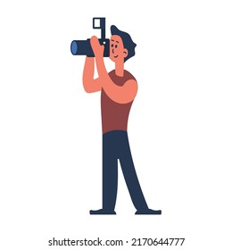 Person Man Photo Camera Illustration Male Stock Illustration 2170644777 ...