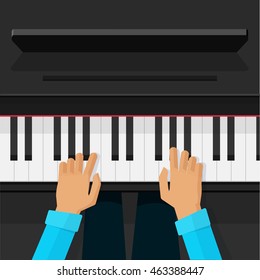 Person Playing On Grand Piano Vector Stock Vector (Royalty Free ...