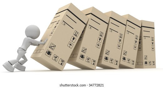6,184 imágenes de Man pushing boxes - Imágenes, fotos y vectores de ...