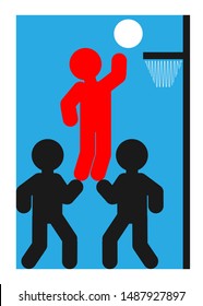 Person support in a team. Schematic representation of collective activity