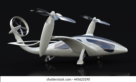 Personal Air Vehicle Flying Car Future Stock Illustration 445623190 ...