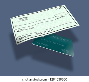 Personal bank checks from an individual checking account is pictured here. This is an illustration.