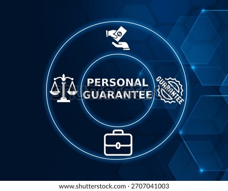personal guarantee concept.Personal Guarantee is a commitment by an individual to repay a debt if the primary borrower defaults.