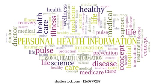 Personal Health Information Word Cloud Stock Illustration 1260999289 ...