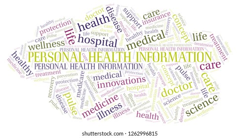 Personal Health Information Word Cloud Stock Illustration 1262996815 ...