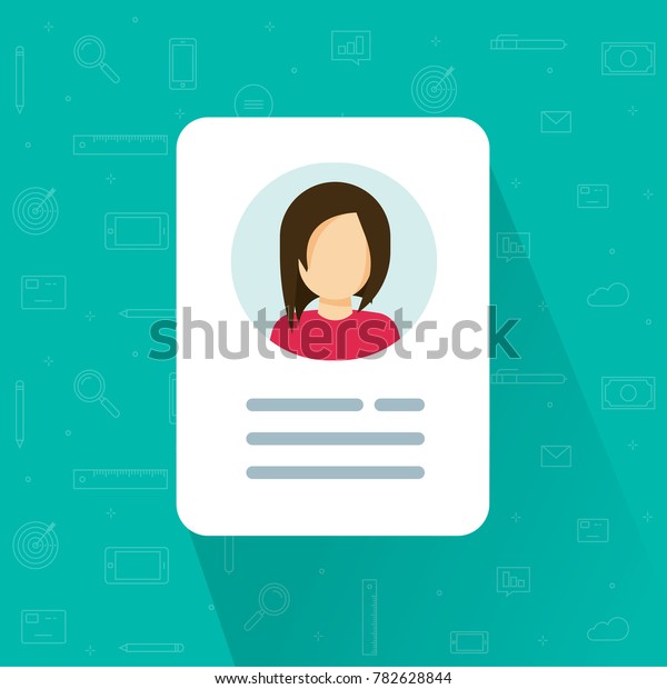 個人情報アイコンイラスト ユーザーまたはプロファイルカードの詳細シンボルのフラットなカートーンスタイル 自分のアカウントのピクトグラムアイデア 人物の写真とテキスト画像を含むidドキュメント の イラスト素材