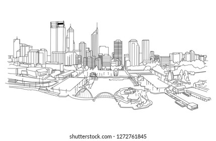 Perth City Skyline