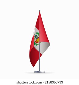Peru Flag State Symbol Isolated On Stock Illustration 2158368933 ...