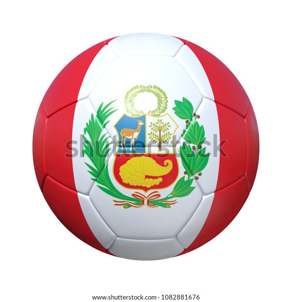 Peru Peruvian Soccer Ball National Flag Stock Illustration 1082881676 ...