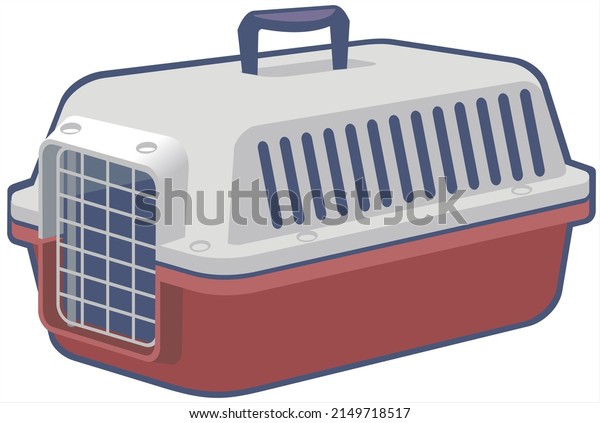 Pet Air Box\
with closed door on white\
background