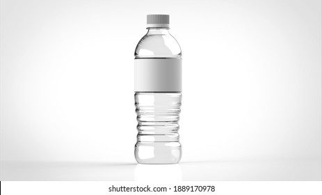 PET Bottle White Background One Center Front 3D Render