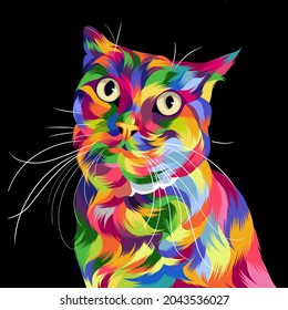 Pet Cat Pop Art Illustration Stock Illustration 2043536027 | Shutterstock