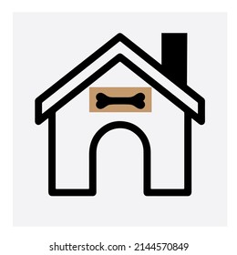 Pet Dog House Illustration Stock Illustration 2144570849 | Shutterstock