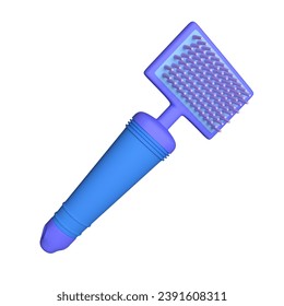 Pet grooming brush. Accessory for grooming, tool for cleaning animals. 3d rendering - Powered by Shutterstock