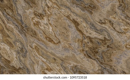 Petrified Wood Brown Pattern. Abstract Marble Texture And Background. 2d Illustration