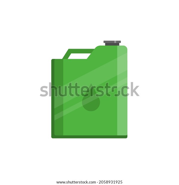 petrol cancanister\
isolated illustration. oil can flat icon on white background.\
cancanister\
clipart.