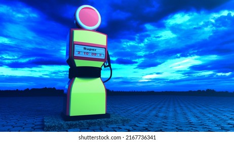 A Petrol Pump (3d Rendering)