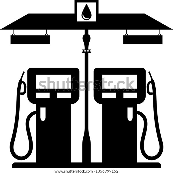 Petrol Station Icon\
Raster Art\
Illustration