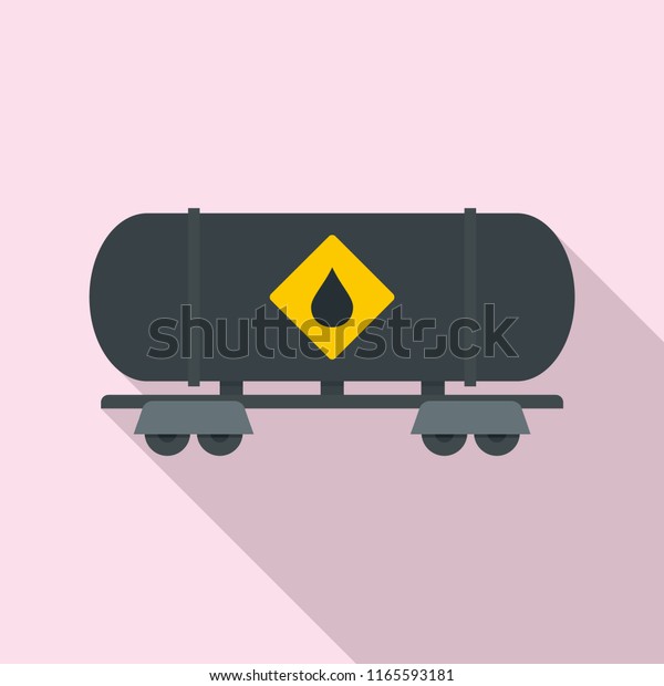 Petrol wagon icon. Flat illustration of petrol
wagon icon for web
design